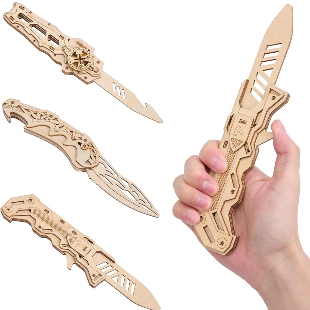 3D Wooden Puzzle Knife Set